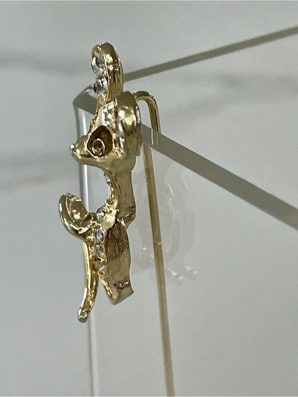 Vintage Gold-Tone Mouse Stick Pin Brooch